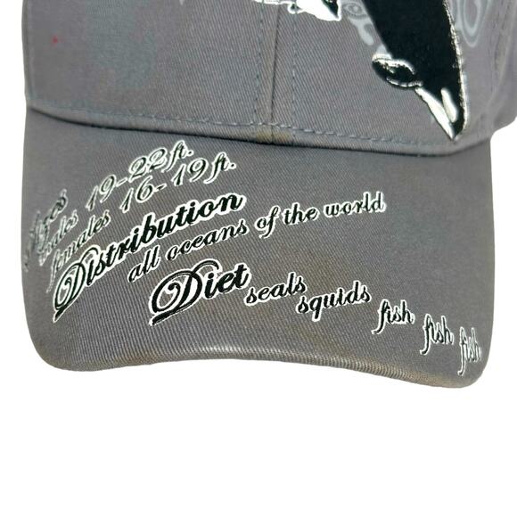 Vintage Seaworld Adventure Prks Orca Killer Whale Ball Cap - Picture 3 of 7